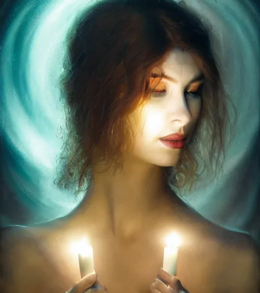 Image similar to lightpainting, diffuse lightpainting, fantasy, intricate wiccan facial lightpainting, elegant light, highly detailed, lifelike, photorealistic, artstation, concept art, smooth, sharp focus, art by john collier, albert aublet, krenz cushart, artem demura, michael bosanko