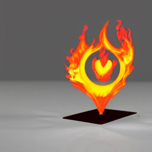 Prompt: 3D printer fire logo, flat