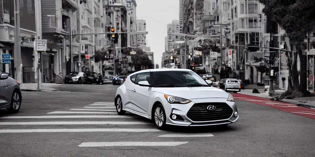 Image similar to a hyundai veloster in san fransisco, photography