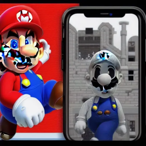 Image similar to super mario as a real looking human, real life, highly detailed, shot on iphone 1 3, photorealistic