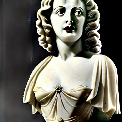 Prompt: antique greek roman italian sculpture of hedy lamarr, [ 1 9 4 0 ], marble