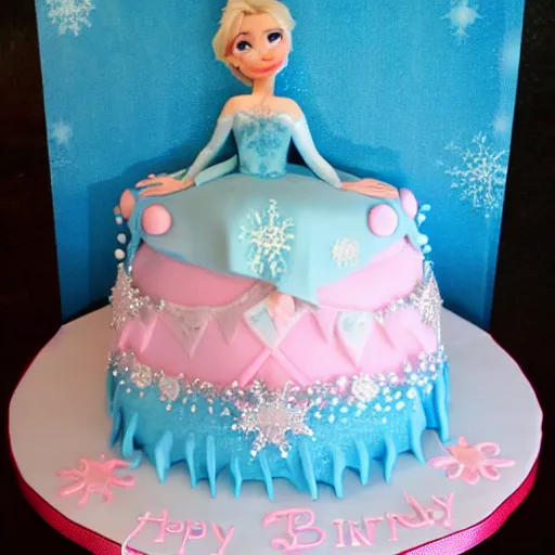 Image similar to elsa birthday cake