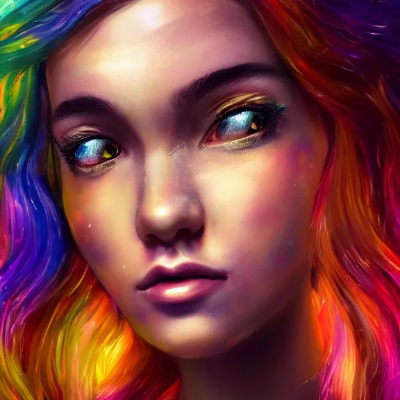 Image similar to highly detailed close up portrait of a celestial girl with a body made of cosmic energy, character art, studio lightning, bright colors, intricate, masterpiece, photorealistic, hiperrealistic, sharp focus, high contrast, Artstation HQ, DeviantArt trending, 4k UHD, Unreal Engine 5