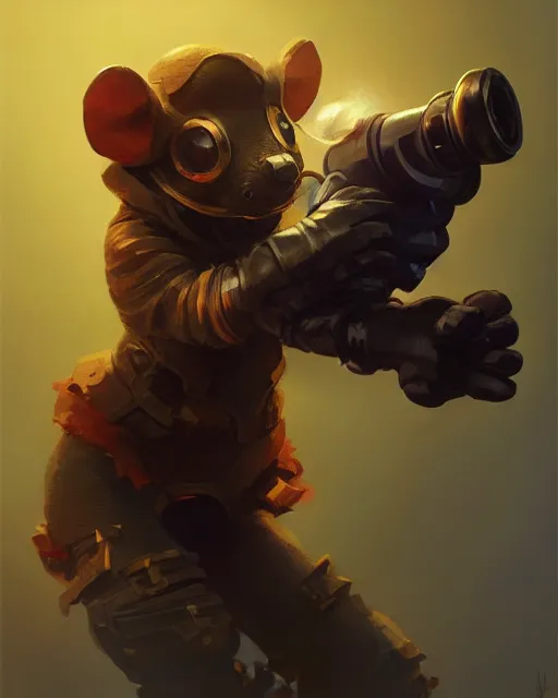 Image similar to a tiny mouse with a huge power glove, bust shot, smooth, intricate, elegant, power aura, digital painting, artstation, concept art, sharp focus, illustration, art by justin gerard and josan gonzalez, high contrast
