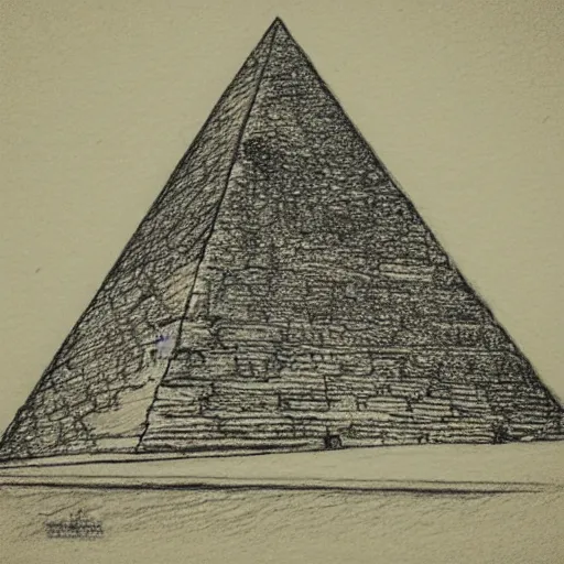 Image similar to pencil sketch of pyramid