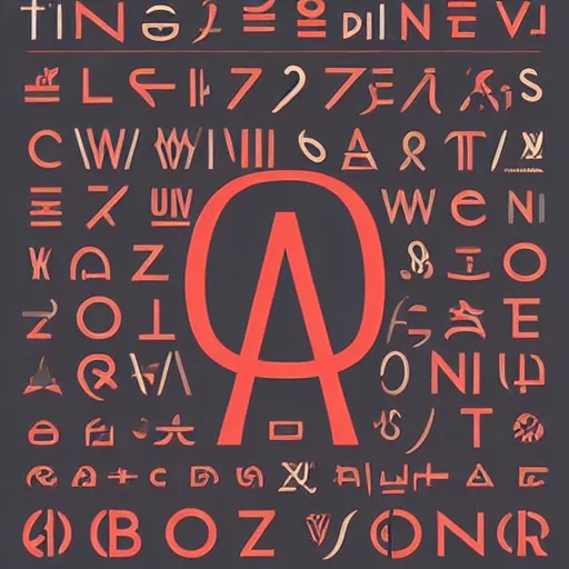 Prompt: a typographic poster depicting the alphabet, swiss graphic design, by adrian frutiger, trending on artstation,