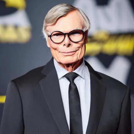 Image similar to Adam West as Batman 2022, 105mm, Canon, f/4, ISO 800, 1/200s, 8K, RAW, symmetrical balance, Dolby Vision