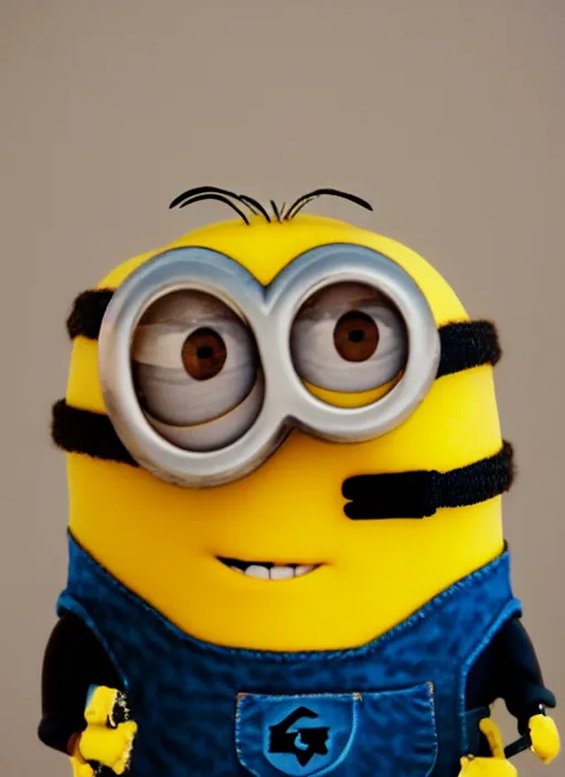 Image similar to a full portrait photo of gru minion, f / 2 2, 3 5 mm, 2 7 0 0 k, lighting, perfect faces, award winning photography.