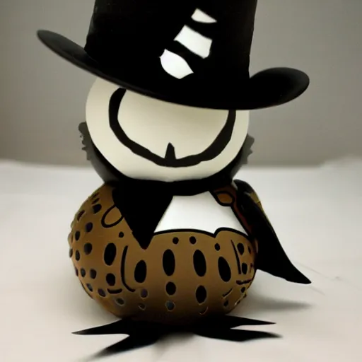 Image similar to steampunk jack skellington but as a rubber duck
