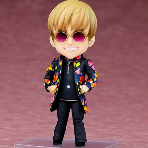 Image similar to elton john, nendoroid, figurine, detailed product photo