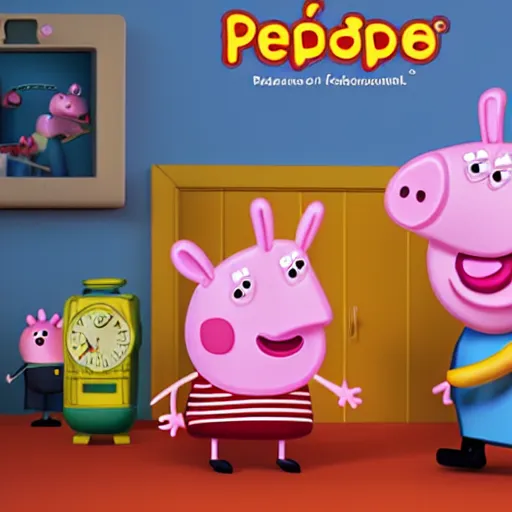 Image similar to blender 3 d rendition, peppa pig, carlos ortega elizalde, derek spears, rayn, daniel bel, ahmad merheb, tomstrzal