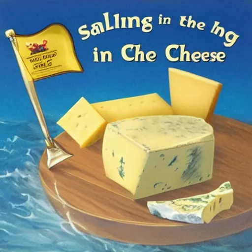Image similar to sailing in the seas of cheese