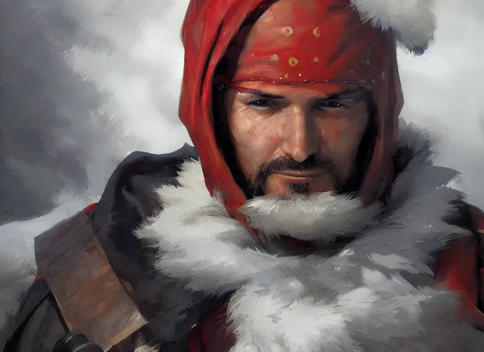 Image similar to a highly detailed beautiful portrait of stan marsh as kratos, by gregory manchess, james gurney, james jean