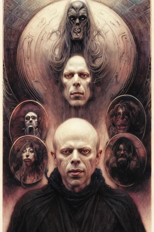 a portrait of aliester crowley by wayne barlowe, by | Stable Diffusion ...