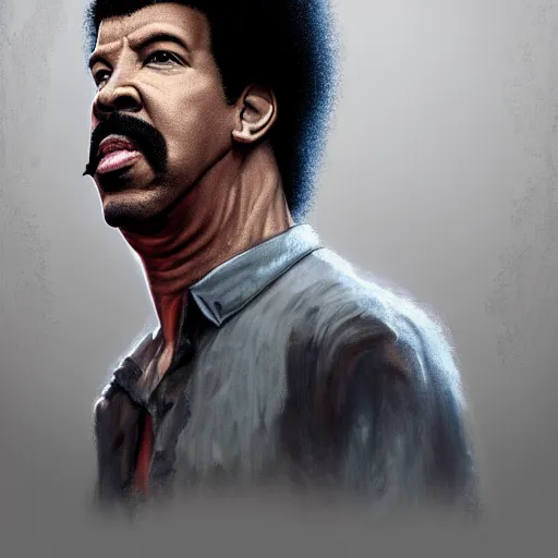 Image similar to eighties lionel richie as a zombie, 7 days to die zombie, fine art, award winning, intricate, elegant, sharp focus, cinematic lighting, highly detailed, digital painting, 8 k concept art, art by guweiz and z. w. gu, masterpiece, trending on artstation, 8 k