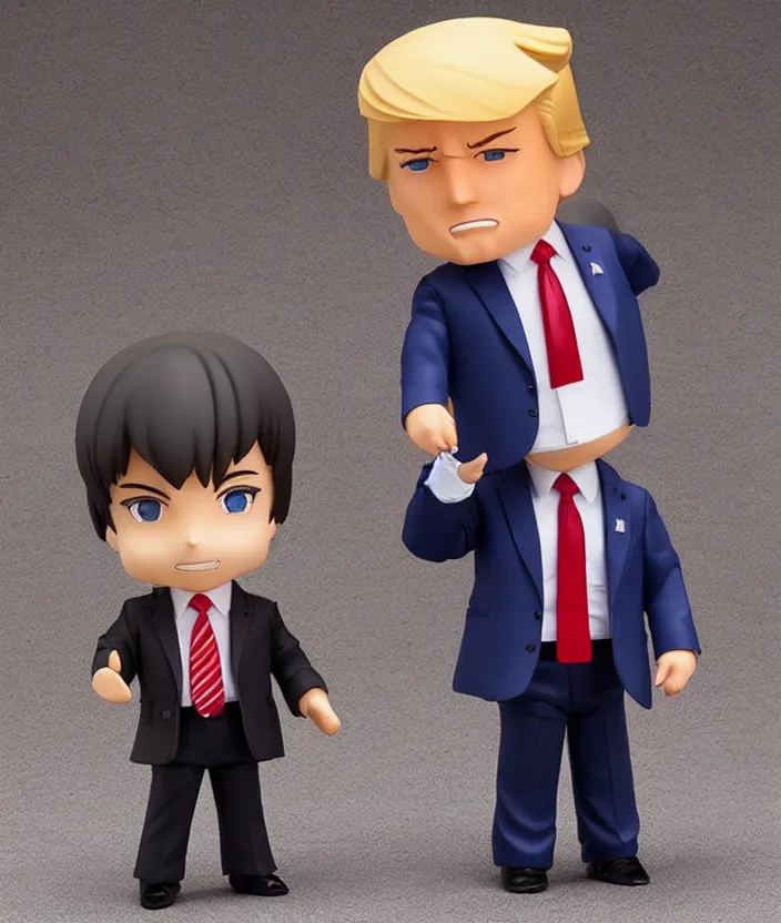 Image similar to donald trump nendoroid, well - designed, proportional, realistic lighting