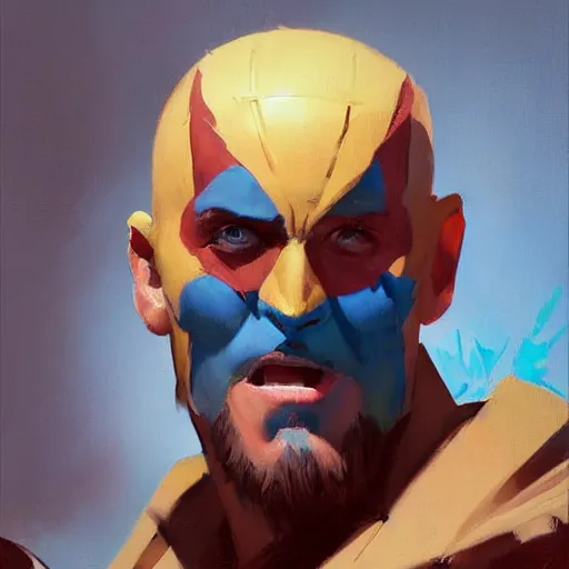 Prompt: greg manchess portrait painting of yondu as overwatch character, medium shot, asymmetrical, profile picture, organic painting, sunny day, matte painting, bold shapes, hard edges, street art, trending on artstation, by huang guangjian and gil elvgren and sachin teng