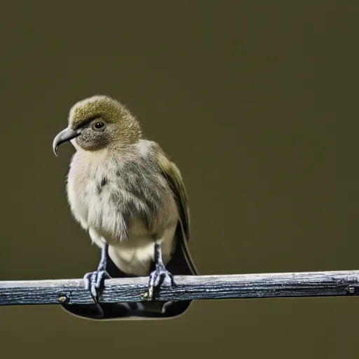 Prompt: kiwi birb, XF IQ4, 150MP, 50mm, f/1.4, ISO 200, 1/160s, natural light, Adobe Photoshop, Adobe Lightroom, DxO Photolab, polarizing filter, Sense of Depth, AI enhanced, HDR