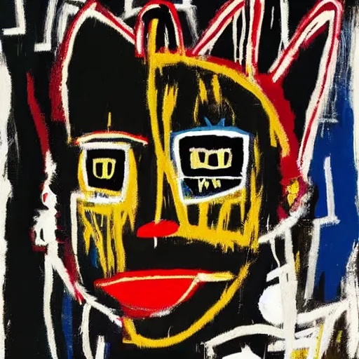 Image similar to black cat by jean-michel basquiat