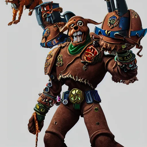 Prompt: scooby doo characters in warhammer 4 0 k by artem chebokha, hyper detailed, insane details, intricate, elite, ornate, elegant, luxury, dramatic lighting, octane render, weta digital, micro details, 3 d sculpture, structure, ray trace