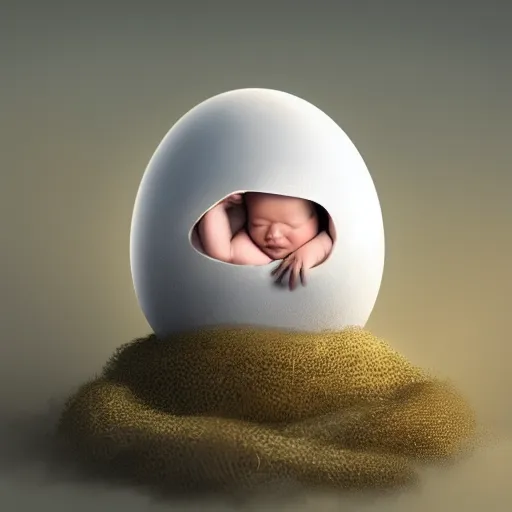 Image similar to a baby unicorn hatching out of an egg, ultrarealistic, dramatic lighting, high details, 4 k, 8 k, best, accurate, trending on artstation, artstation, photorealism, ultrarealistic, digital painting, fantasy art