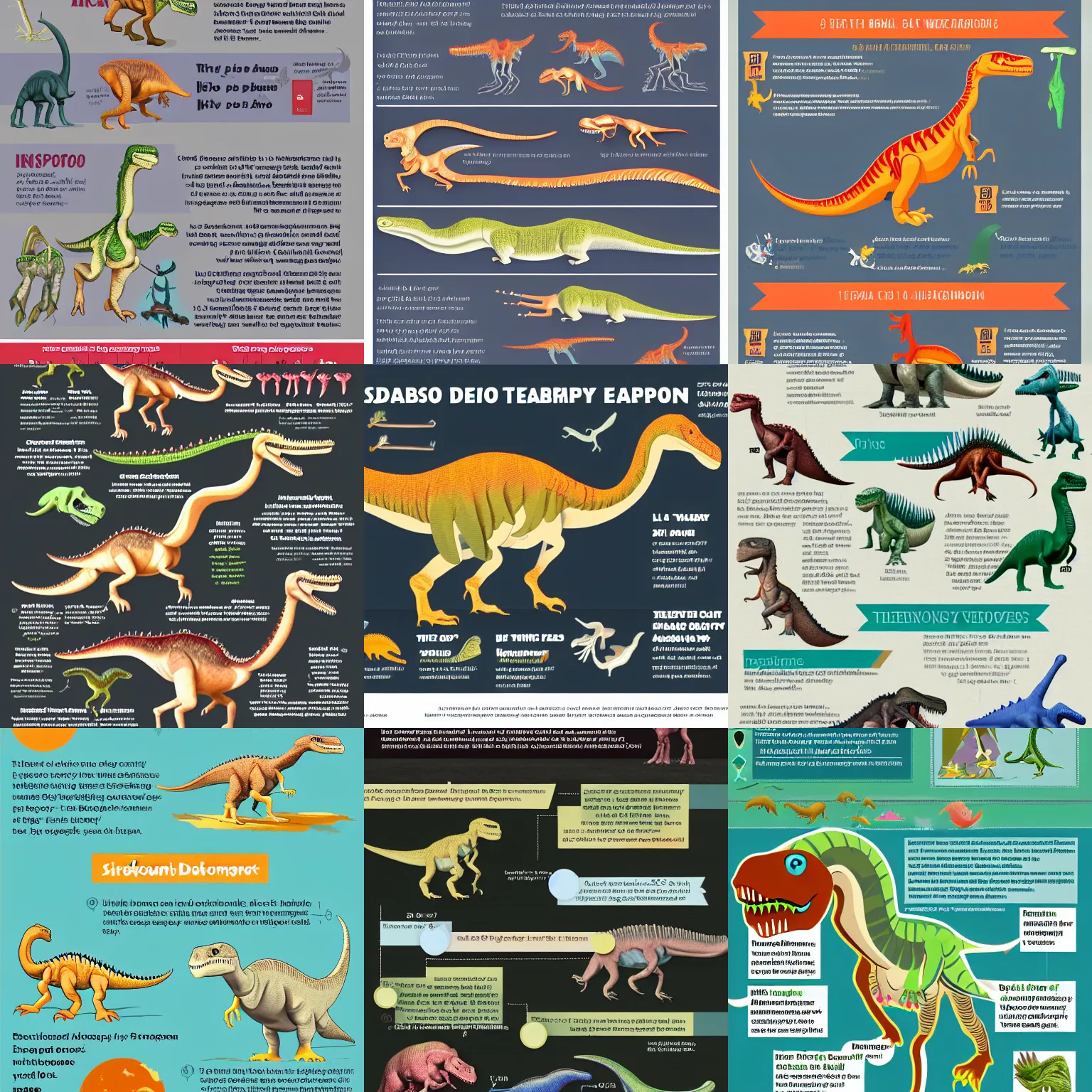 Prompt: dinosaur anatomy infographic