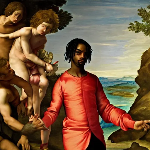 Prompt: Renaissance painting of Playboi Carti, detailed, realistic