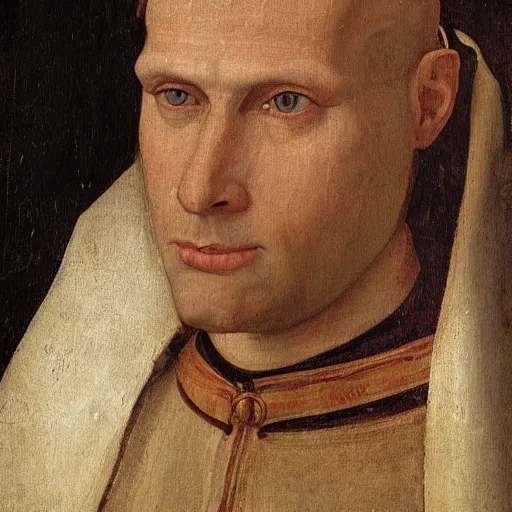 Image similar to A 14th century italian renaissance oil painting of Jerma985, portrait of Jerma985, grainy, realistic, very realistic, hyperrealistic, highly detailed, very detailed, extremely detailed, very neat, very epic, very cool, detailed, trending on artstation