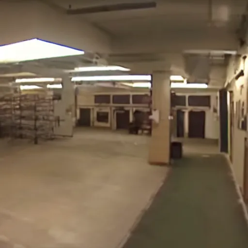 Image similar to Surveillance video of The Backrooms