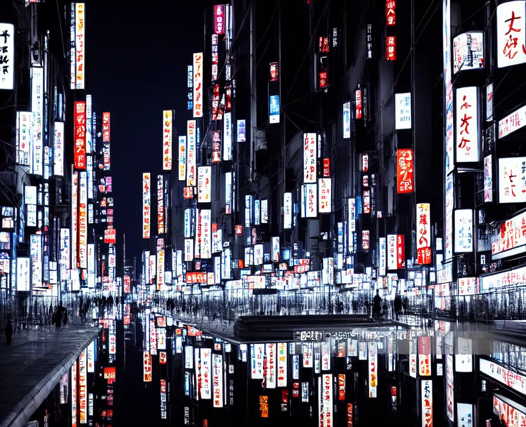 Prompt: beautiful!!! overwhelming!!!!! studio photograph of japan at night, reflective intricate puddles, beautiful tall luxurious neon buildings with advertisements, cars and crowd, traffic lights, dense atmosphere, stunning composition, moon rays, beautiful calming atmosphere, studio level quality, photography, hyperdetailed