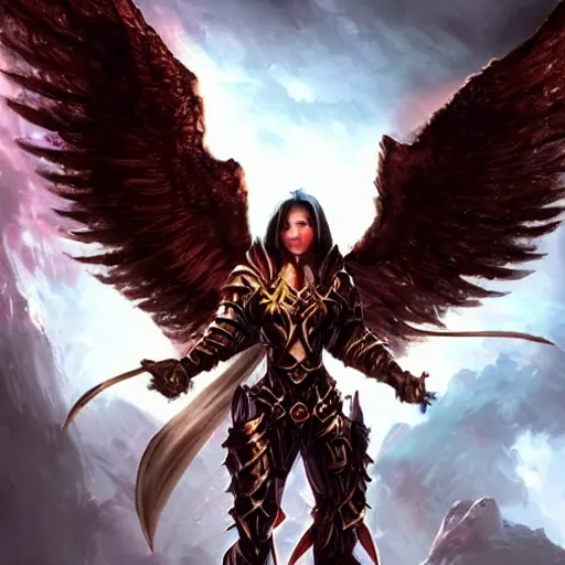 Prompt: archangel auriel from diablo