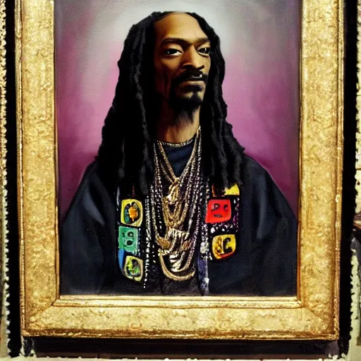 Prompt: snoop dog painting by Rembrandt