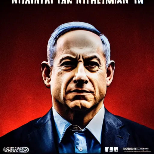 Image similar to movie poster of benjamin netanyahu as wolverine, realistic, cinematic, dramatic studio lighting, dynamic light, movie poster