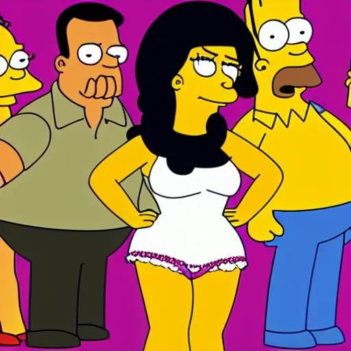 Image similar to kim kardashian in the simpsons super high quality 4k HD