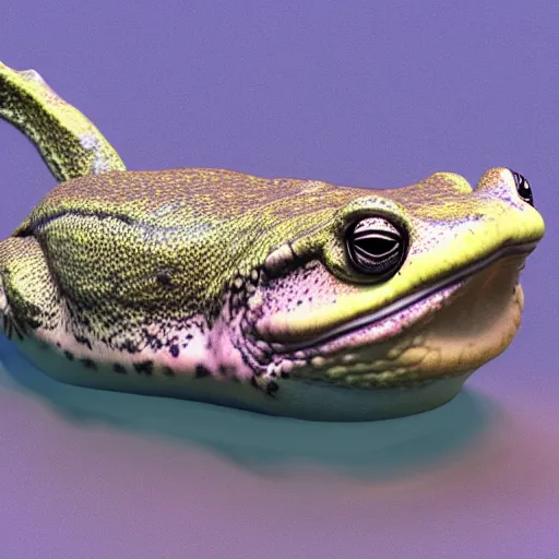 Image similar to hybrid of frog whale, vray