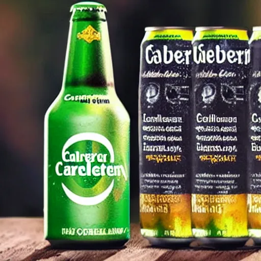 Prompt: advertisement of new Carlsberg beer with poop flavour