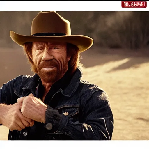 Prompt: chuck Norris in a lil Nas X video