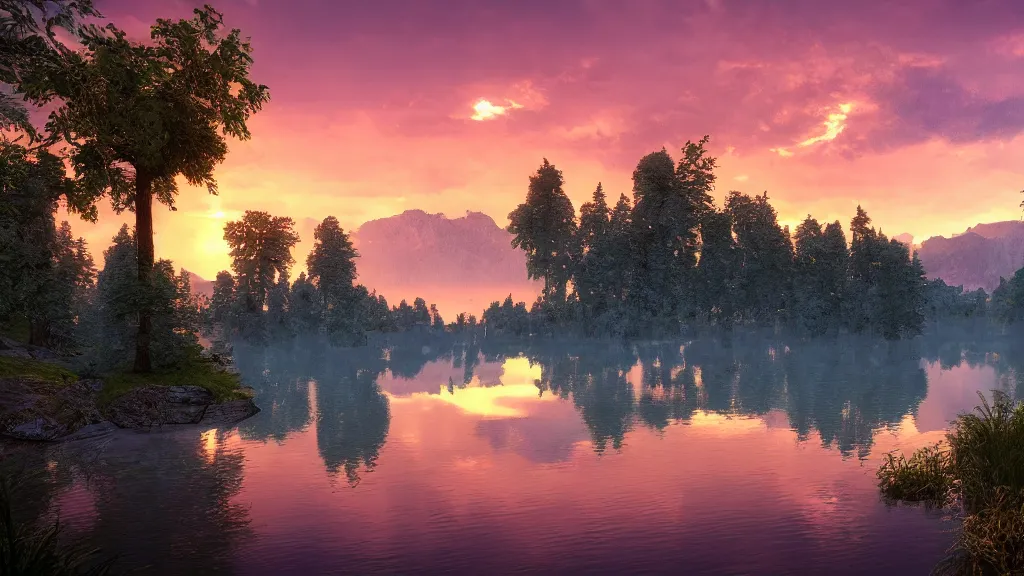 Beautiful Lake Landscape Scenery 4K 8K Wallpapers, HD Wallpapers