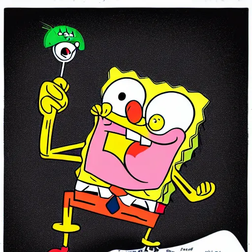 SpongeBob is Sick! - mariondomenei - Digital Art, People & Figures