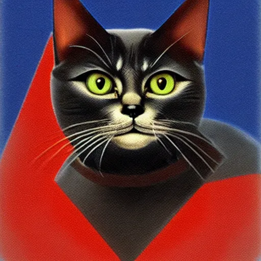 Image similar to soviet cat photorealistic