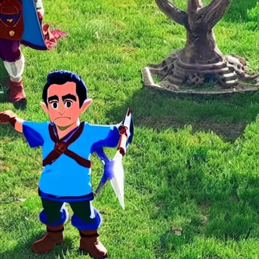 Image similar to xavi hernandez as link in zelda breath of the wild