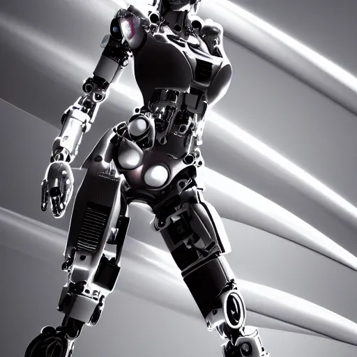 Prompt: beutiful white girl cyborg, artstaition, unreal engine