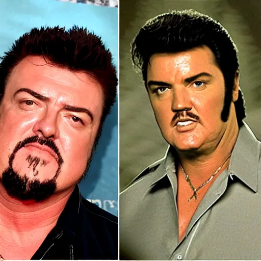 Prompt: robb wells is elvis pressley