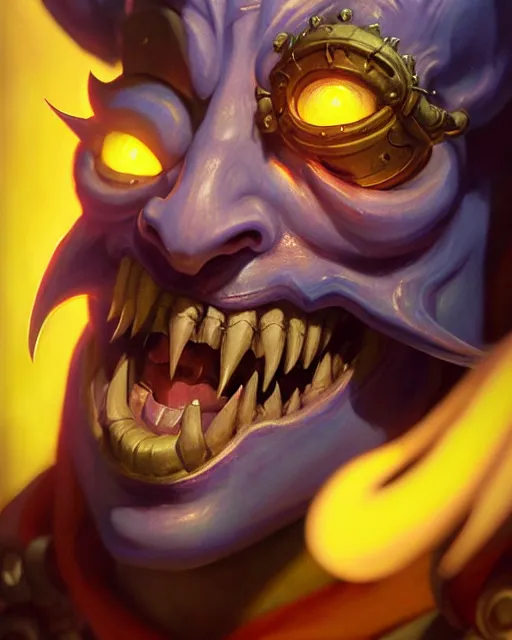 Image similar to junkrat from overwatch, slight smile, jester, fantasy, fantasy art, fantasy, colorful, elegant, character portrait, portrait, close up, highly detailed, intricate detail, amazing detail, sharp focus, vintage fantasy art, vintage sci - fi art, radiant light, caustics, by boris vallejo