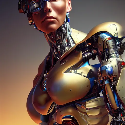 Image similar to future cyborg digital art, irina french, heraldo ortega, mandy jurgens hajime sorayama trending on artstation masterpiece golden ratio 8 k 1 5 0 mpx