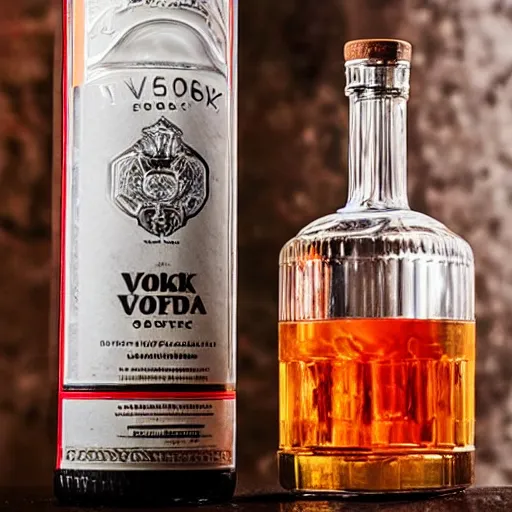 Prompt: a bottle of vodka