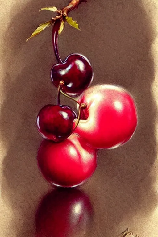 Image similar to ( ( ( ( ( thumper hold magic glowing cherry in cherry corchard. muted colors. ) ) ) ) ) by jean - baptiste monge!!!!!!!!!!!!!!!!!!!!!!!!!!!