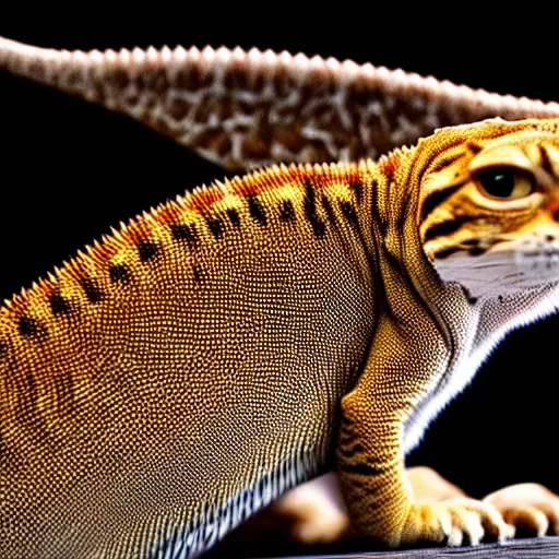 Image similar to a lizzard - cat - hybrid, animal photography