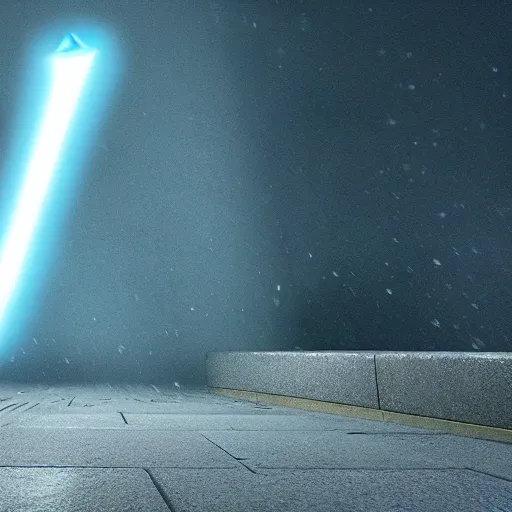 Prompt: a diamond on a stone platform getting struck by blue lightning, cinematic lighting, unreal engine render