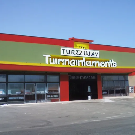 Prompt: A photograph of a building of a supermarket called TURCZYN n- 9 i-